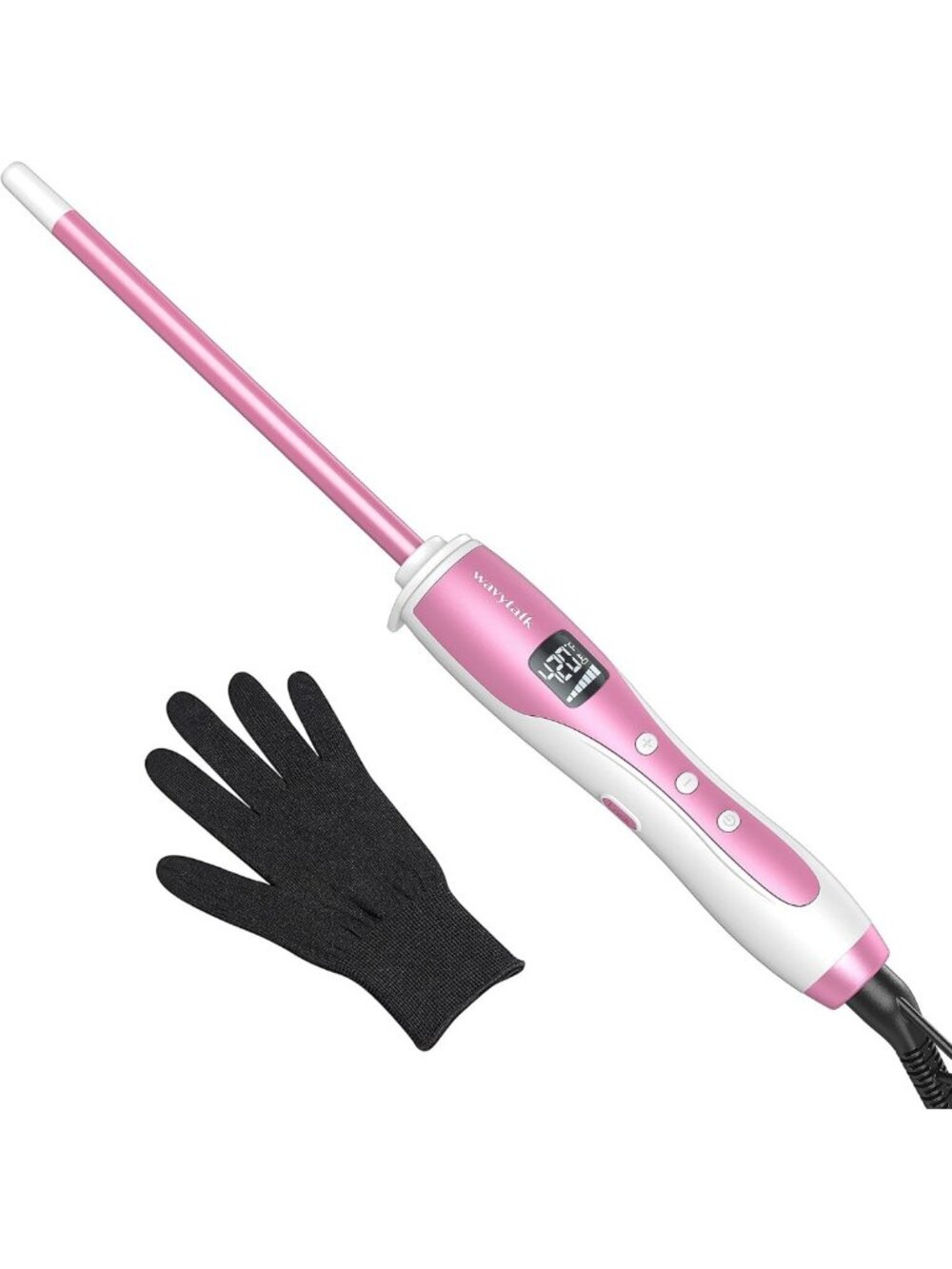 3/8 Inch Small Curling Iron for Short & Long Hair - Ceramic Barrel, Fast Heat Up